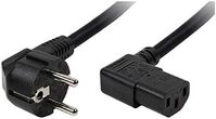 LogiLink CP103 Power Cord, Schuko-C13, schwarz, 2,00m, 90? angeled