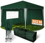 Kronenburg Faltpavillon wasserdicht Dachma&szlig; 3 x 3 m UV Schutz 50+ Pavillon in Gr&uuml;n