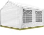 TOOLPORT Partyzelt Pavillon 3x4 m in wei&szlig; PE Plane 350 N Wasserdicht UV Schutz