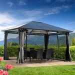 BRAST Alu Pavillon Premium | viele Modelle & Farben | Gr&ouml;&szlig;en 3x3m 3x4m 3,6x4,8m 