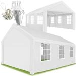 tectake&reg; Pavillon, Partyzelt 4x6 m, 100% wasserdicht, Gartenpavillon mit 4