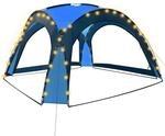 vidaXL Partyzelt mit LED 4 Seitenw&auml;nden UV-best&auml;ndig Solar Garten Pavillon