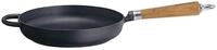 Ronneby Bruk 120290 56 x 28 x 8 cm Gusseisen Bratpfanne mit Eiche Holz Griff, schwarz