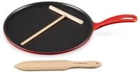 Le Creuset Gusseisen-Cr&ecirc;pespfanne, Inkl. Holzschieber, &Oslash; 27 cm, Rund, F&uuml;r alle