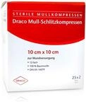 Schlitzkompressen Mull 10x10 cm Steril 12fach