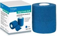 H&ouml;ga-Lastic-Haft blau, koh&auml;sive (selbsthaftende) Idealbinde mit kurzem Zug - 8 cm x