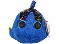TY 37149 Beanie Boo's Aqua Fisch mit Glitzeraugen, 24 cm, blau