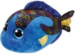 TY 37149 Beanie Boo's Aqua Fisch mit Glitzeraugen, 24 cm, blau