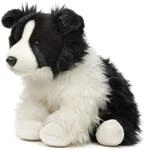 Uni-Toys - Border Collie schwarz-wei&szlig;, sitzend (ohne Leine) - 26 cm (H&ouml;he) -