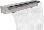 vidaXL Pool-Wasserfall Font&auml;ne Rechteckig Edelstahl 90 cm