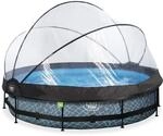 EXIT Toys Aufstellpool Rund &Oslash; 360 x 76 cm mit Filterpumpe und Abdeckplane &ndash;