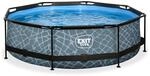 EXIT Toys Aufstellpool Rund &oslash; 300 x 76 cm mit Filterpumpe &ndash; F&uuml;r Kinder Geeignet
