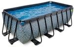 EXIT Toys Stone Pool - 400x200x122cm - Gro&szlig;er, Rechteckiger Rahmenpool mit