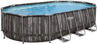 Bestway Power Steel Frame Pool Komplett-Set mit Filterpumpe 610 x 366 x 122 cm ,