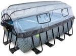 EXIT Toys Stone Pool mit Abdeckung - 400x200x122cm - Gro&szlig;er, Rechteckiger...