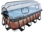EXIT Toys Wood Pool mit Abdeckung - 400x200x122cm - Gro&szlig;er, Rechteckiger...