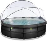 EXIT Toys Black Leather Pool mit Multifunktionale Abdeckung - &oslash;450x122cm -...