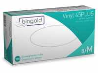 BINGOLD - Einweghandschuhe Vinyl 45PLUS, Vinylhandschuhe, transparent,...