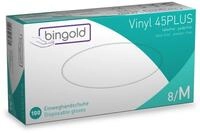 Bingold Einmalhandschuhe Vinyl 45PLUS transparent, Gr&ouml;&szlig;e M, 100-er Pack