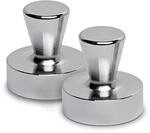 MAUL Neodym Kegelmagnet Silber 2er Set 22 kg Haftkraft Stahl