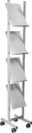 helit H6813399 - Prospektregal &bdquo;the rolling show 4 x DIN A4, silber