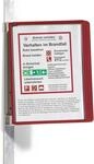 Durable Sichttafelwandhalter (Vario Magnet Wall 5, mit 5 Sichttafeln A4) rot, 591403
