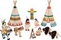 TOYS pure Indianerlager, 4 Biegepuppen