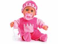 Bayer Design 93800-pink 93825AA Babypuppe First Words, Schlafaugen, spricht 24