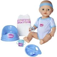 Simba 105030044 - New Born Baby Puppen-Junge, Vollvinylpuppe mit Schlafaugen, Trink-