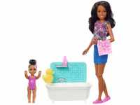 Barbie FXH06 - Skipper Babysitters Inc. Puppen und Babysitting Bad Spielset, mit