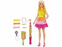 Barbie GBK24 - Locken Style Puppe (blond) mit Lockenstab und Zubehör, Puppen