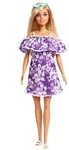 Barbie GRB36 - Loves The Ocean Puppe im lila Blumenkleid (29,21 cm gro&szlig;, blond), aus