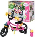 BABY Born Fahrrad - Pinkes Puppenfahrrad f&uuml;r 43 cm Puppen mit gelben Schutzblechen,