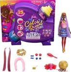 Barbie HBG40 - Color Reveal Bows Haarwechsel Puppe, Glitzerblau Spielset mit 25