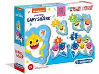 Clementoni 20828 Supercolor Baby Shark – Puzzle 3 + 6 + 9 + 12 Teile ab 2 Jahren,