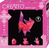 KOSMOS 3492 CREATTO Katze, 3D-Leuchtfiguren entwerfen, 3D-Puzzle f&uuml;r Katze, Teddy,