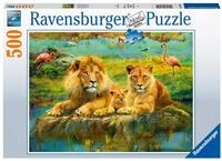 Ravensburger Puzzle 16584 - L&ouml;wen in der Savanne - 500 Teile Puzzle f&uuml;r Erwachsene