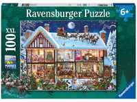 Ravensburger Kinderpuzzle - 12996 Weihnachten zu Hause - Weihnachtspuzzle für Kinder
