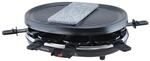 H.Koenig RP80 Raclette-Ger&auml;t f&uuml;r 8 Personen mit Steingrill und Grillplatte, 900 W,