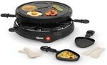 Tristar Raclette f&uuml;r bis zu 6 Personen mit 6 Pf&auml;nnchen und Cr&ecirc;pe-und