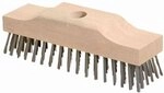 Stahldrahtschrubber 22cm Sattelholz mit Stielloch