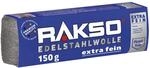 RAKSO Edelstahlwolle extra - fein - 150g, 1 Banderole, rostfrei, gl&auml;ttet