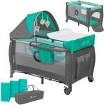 LIONELO Sven Plus 4 in 1 Baby Bett ab Geburt bis 15 kg Wickelauflage Moskitonetz