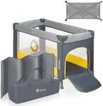 Lionelo Stefi Baby Kinderbett, Reisebett ab Geburt bis 15 kg, Seiteneingang,