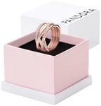 PANDORA Sparkling & Polished Lines Ring in Ros&eacute;gold mit 14 Karat ros&eacute;vergoldete