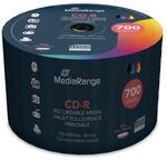 MediaRange CD-R 700MB 80 Min 50er-Pack, 52x, Inkjet bedruckbar