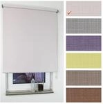Liedeco Rollo Struktur Verdunkelung, Seitenzugrollo, L&auml;nge 175 cm Creme, 142 cm x