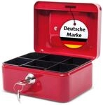 Geldkassette Stahlblech, Gr&ouml;&szlig;e 1, (B) 152 (T) 125 (H) 90 mm rot