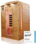 Dewello&reg; Infrarotkabine Infrarotsauna Pierson 135cm x 105cm 1-2 Personen aus Hemlock