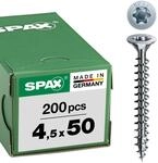 SPAX Universalschraube, 4,5 x 50 mm, 200 St&uuml;ck, T-STAR plus, Senkkopf,...